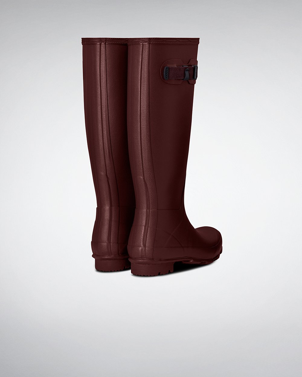 Bottes Hautes de Pluie Hunter Norris Field Femme Violette Rouge MJVQYSH-81